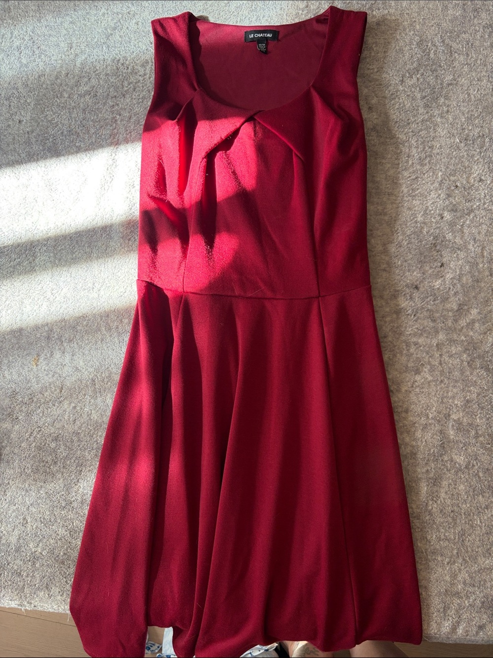 le chateau Sleeveless Scoop-Neck Red Fit & Flare Dress